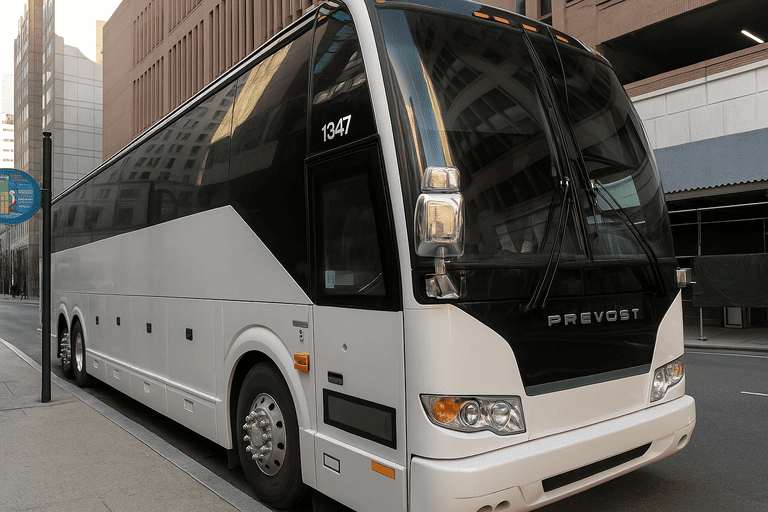 a Louisville Coach Bus Service coach bus